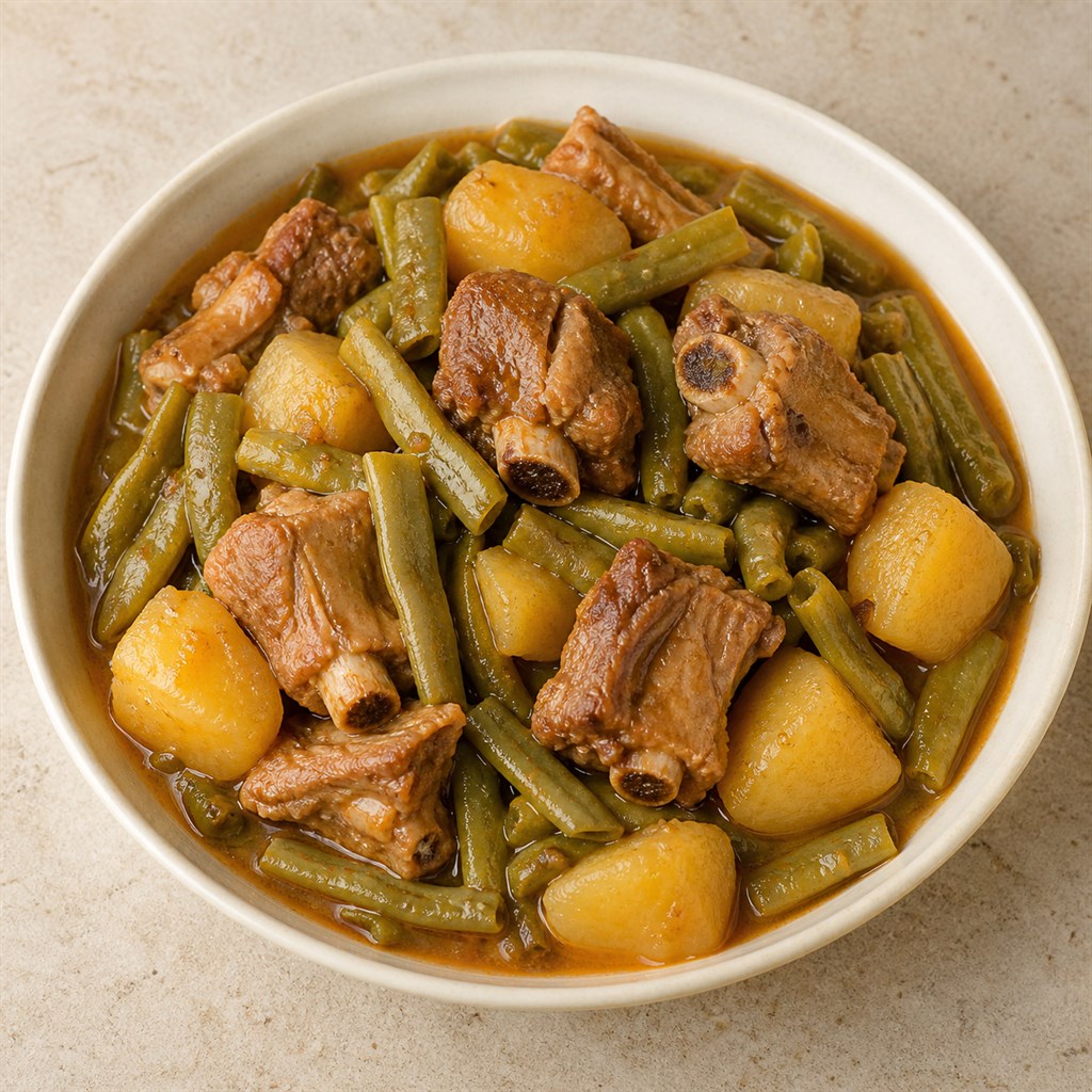 排骨炖土豆豆角