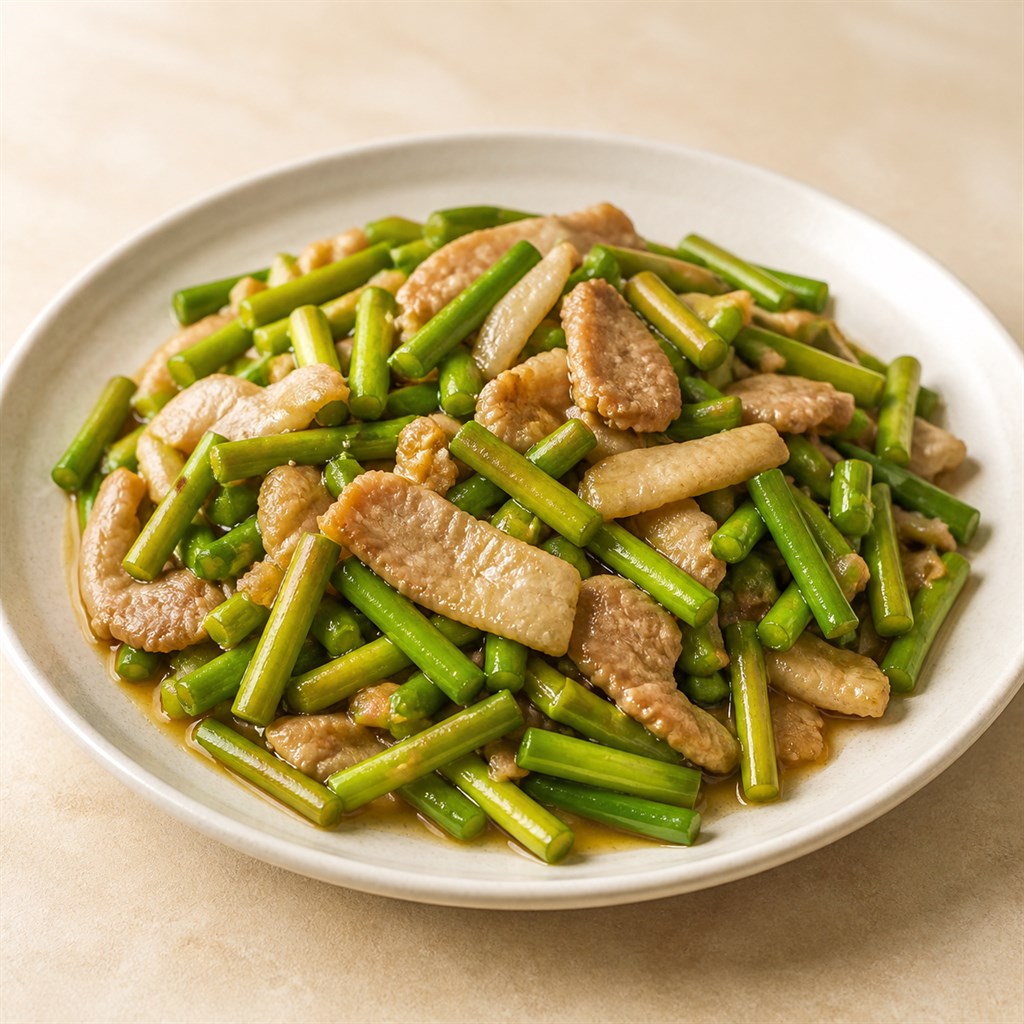 蒜苔炒肉