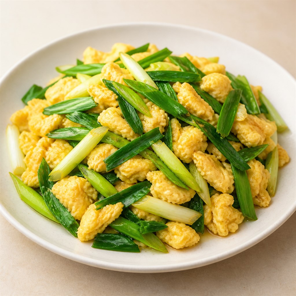 蒜苗炒鸡蛋